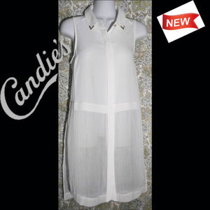 Candies Long Shear Tunic Shirt Size Small NWT